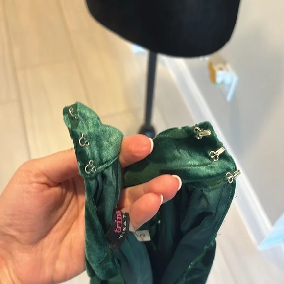 Trina Turk Women's Wish Velvet Burnout Shift Dress Green - Picture 7 of 8